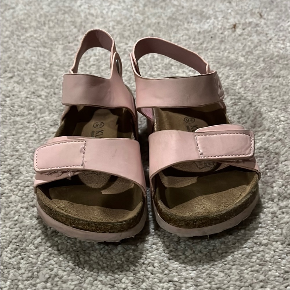 Pink Slingback Sandals with Cork Footbed